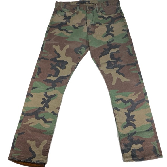 Polo Ralph Lauren Varick Slim Camo Jeans 35x32 - Picture 10 of 11